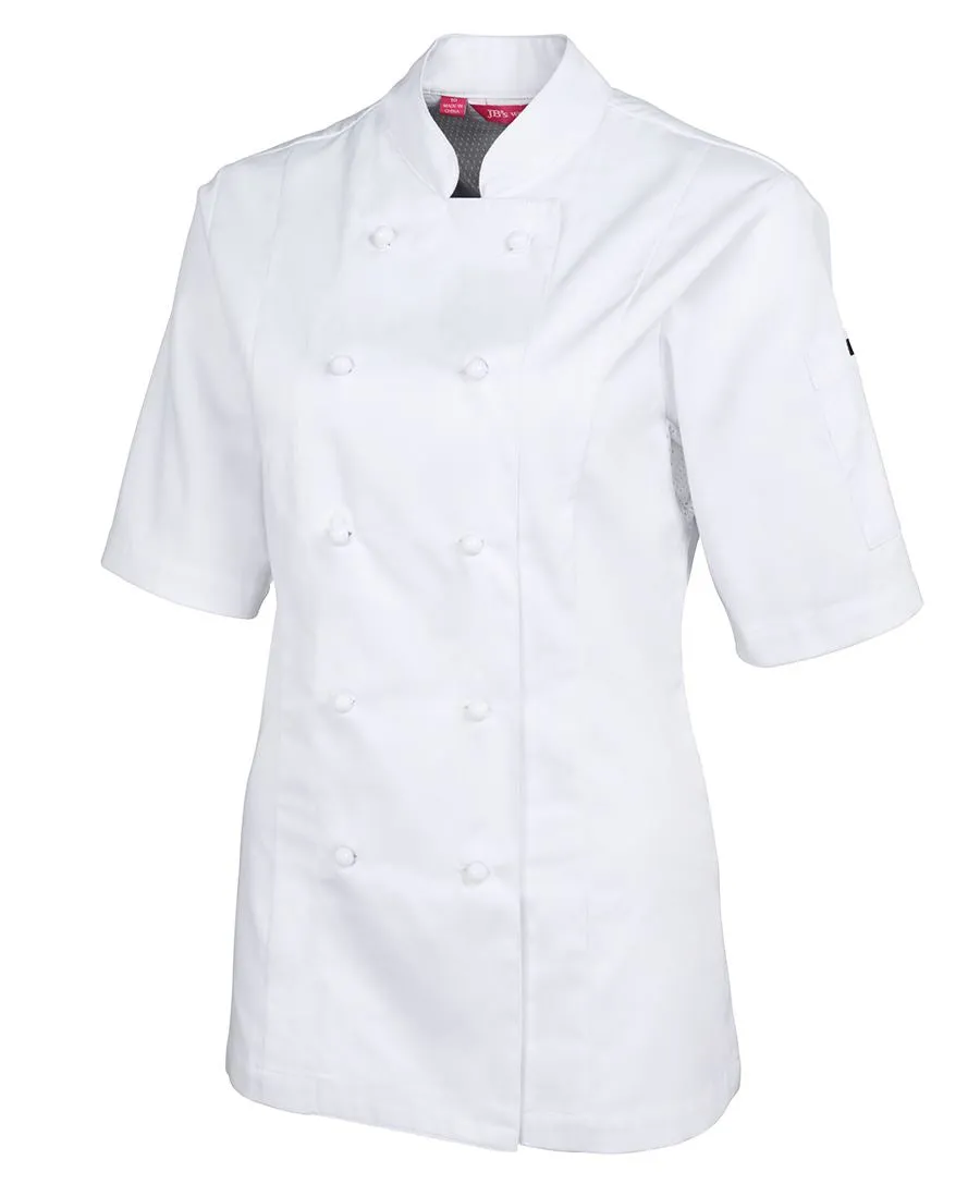 Ladies Vented Chef's Jacket Short Sleeve