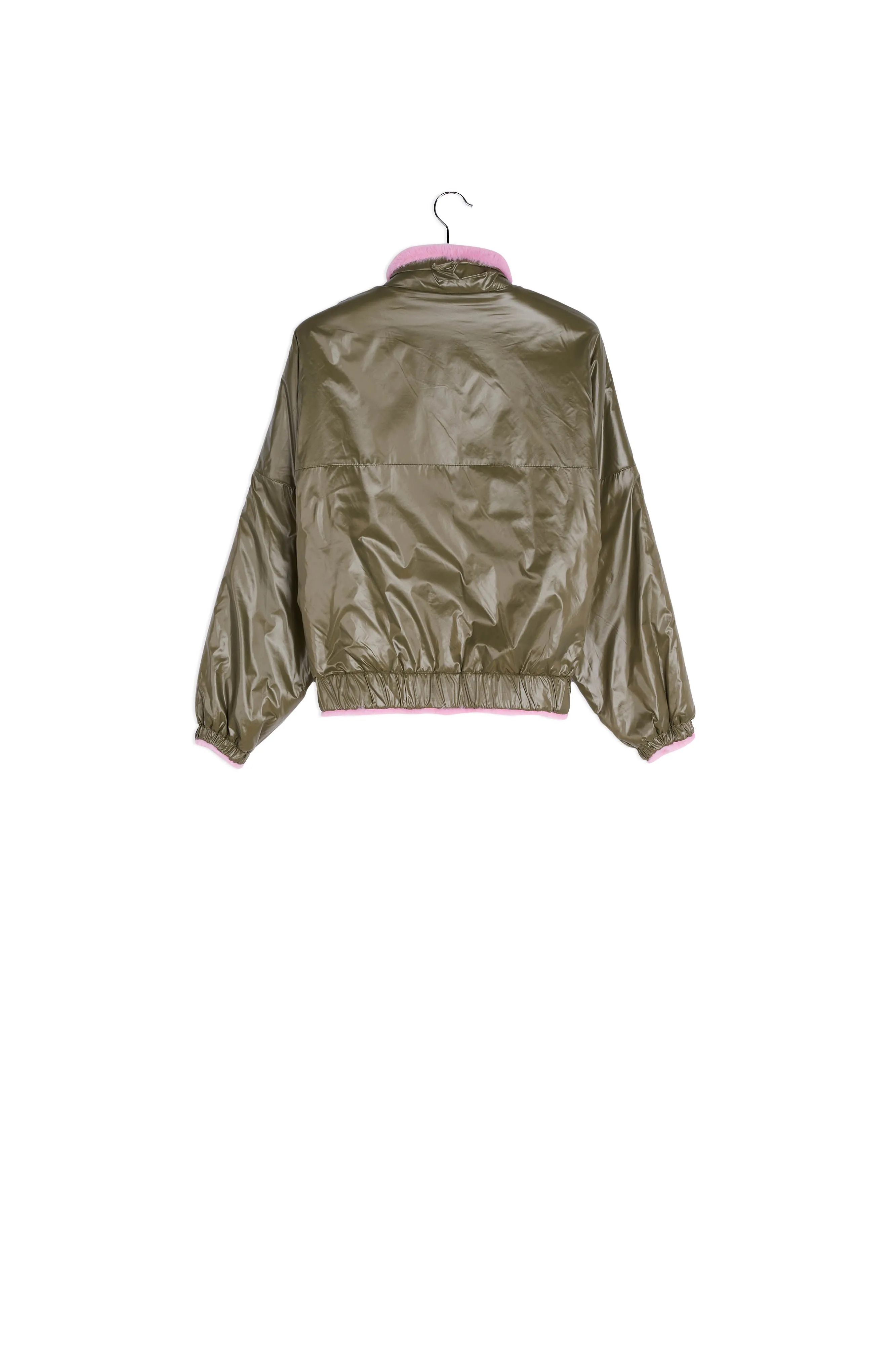 Light blue reversible bomber jacket
