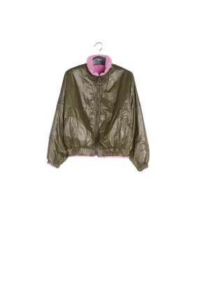 Light blue reversible bomber jacket