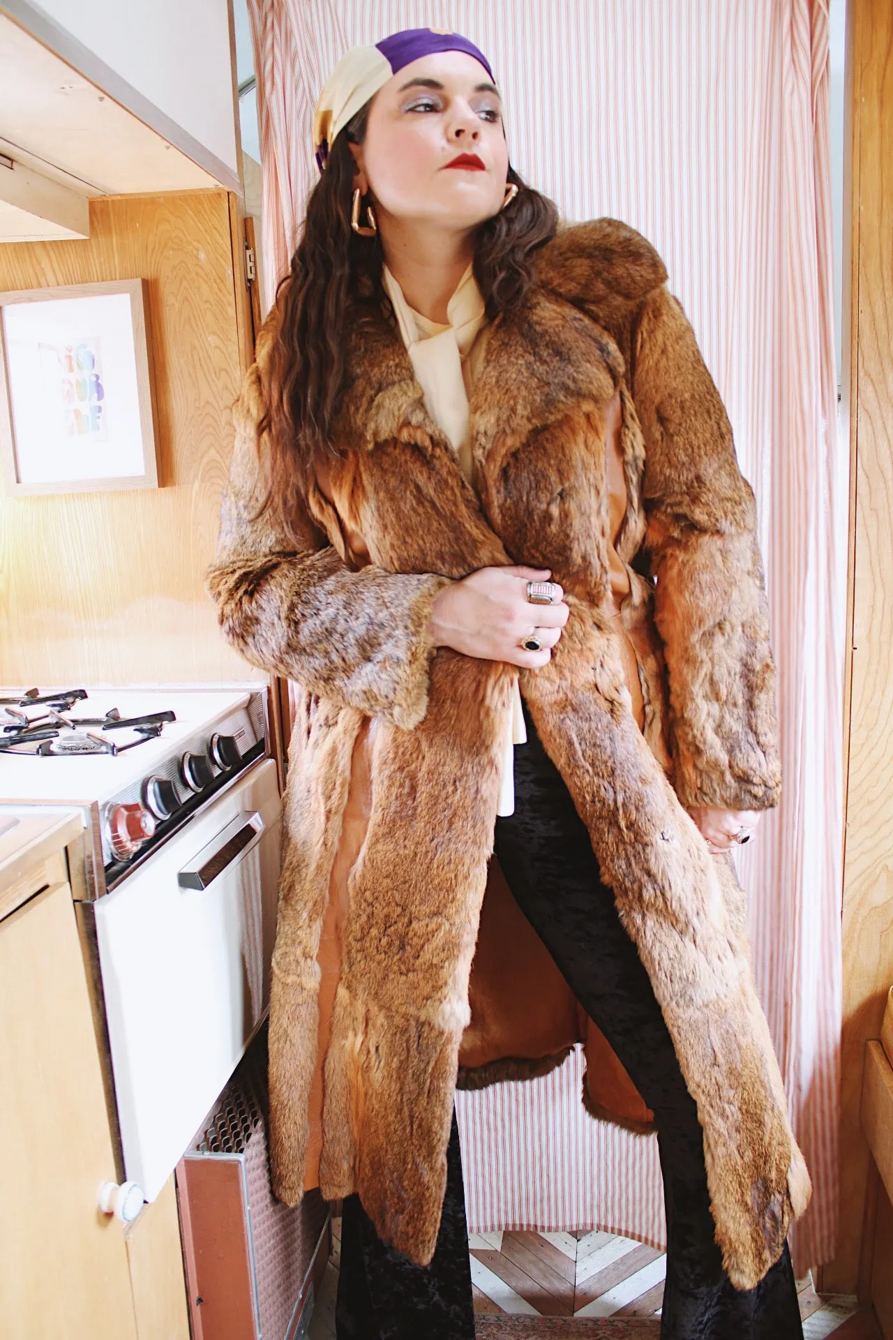 Long Fur & Leather Coat