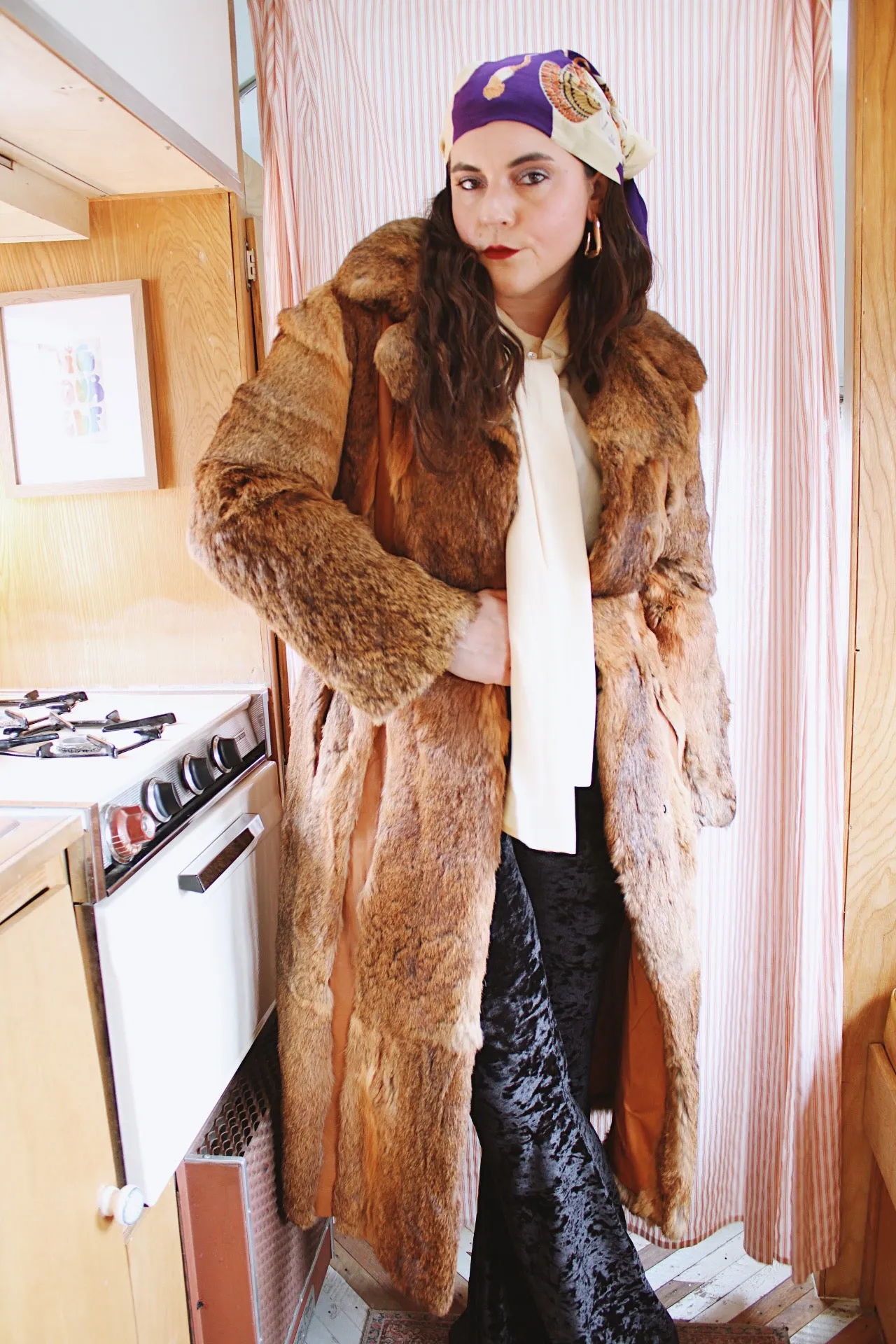 Long Fur & Leather Coat