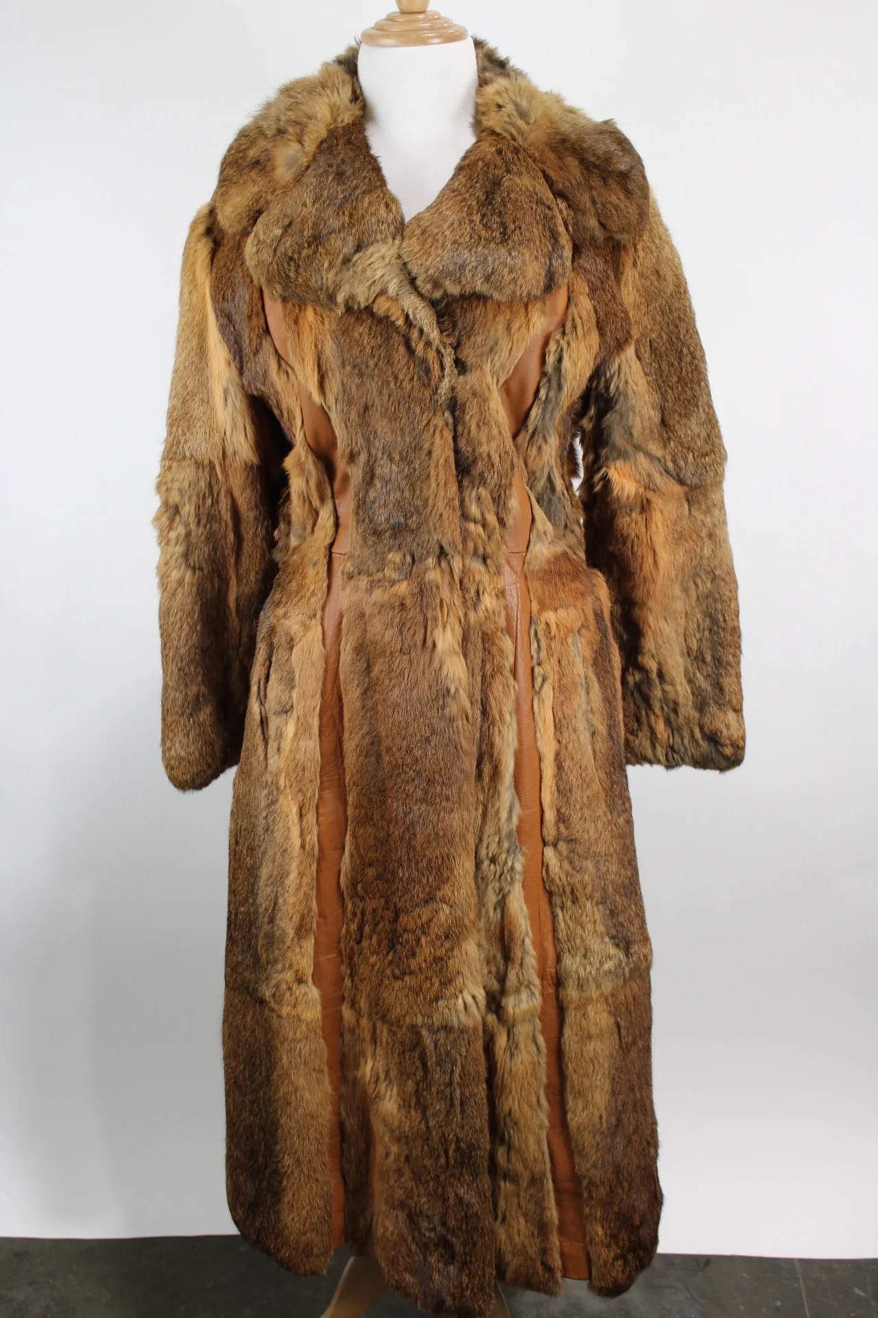 Long Fur & Leather Coat