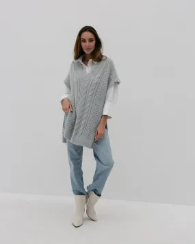 Longline Vest From Fluffy Yarn