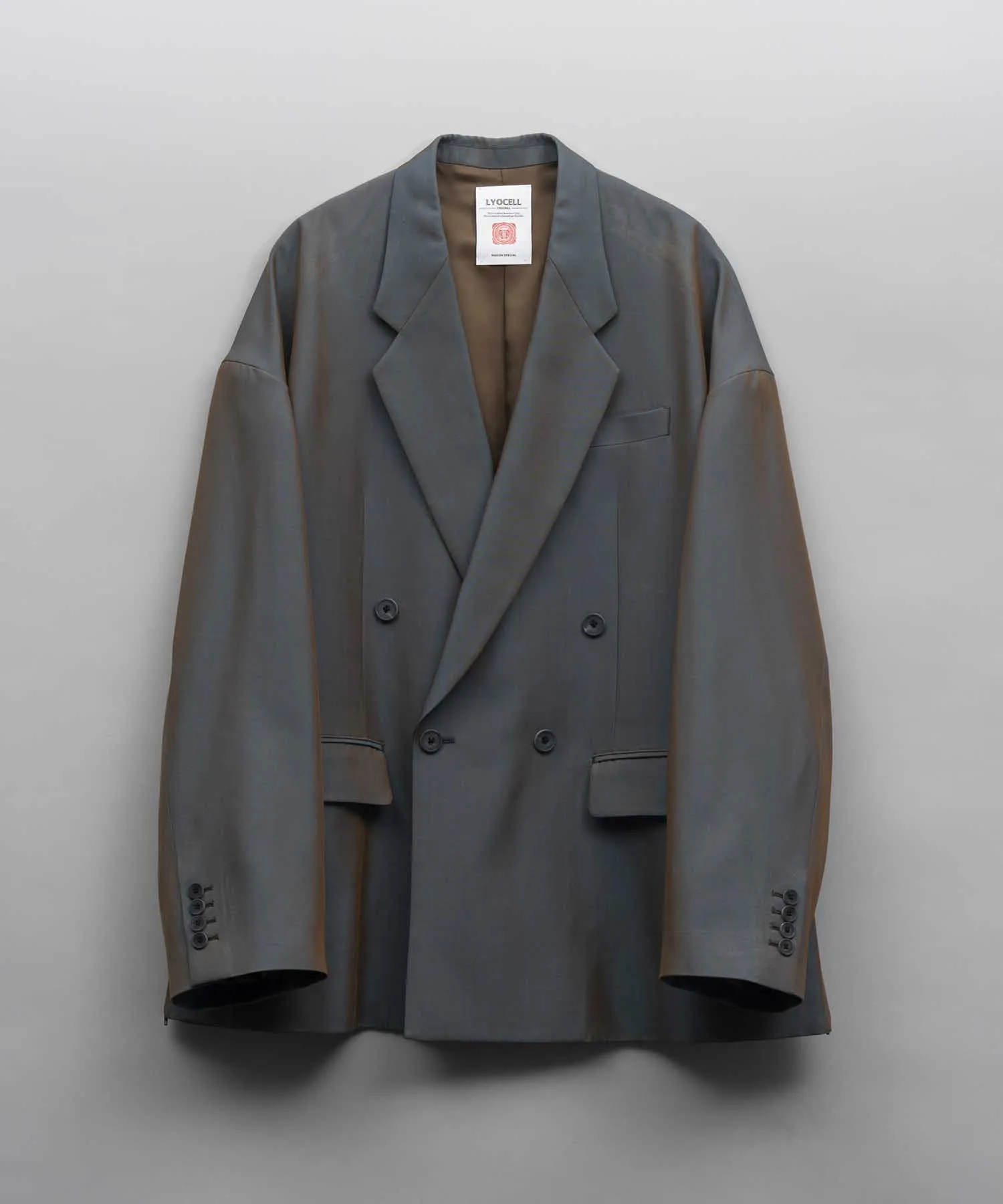 Lyocell Twill Chambray Prime-Over Double Tailored Jacket