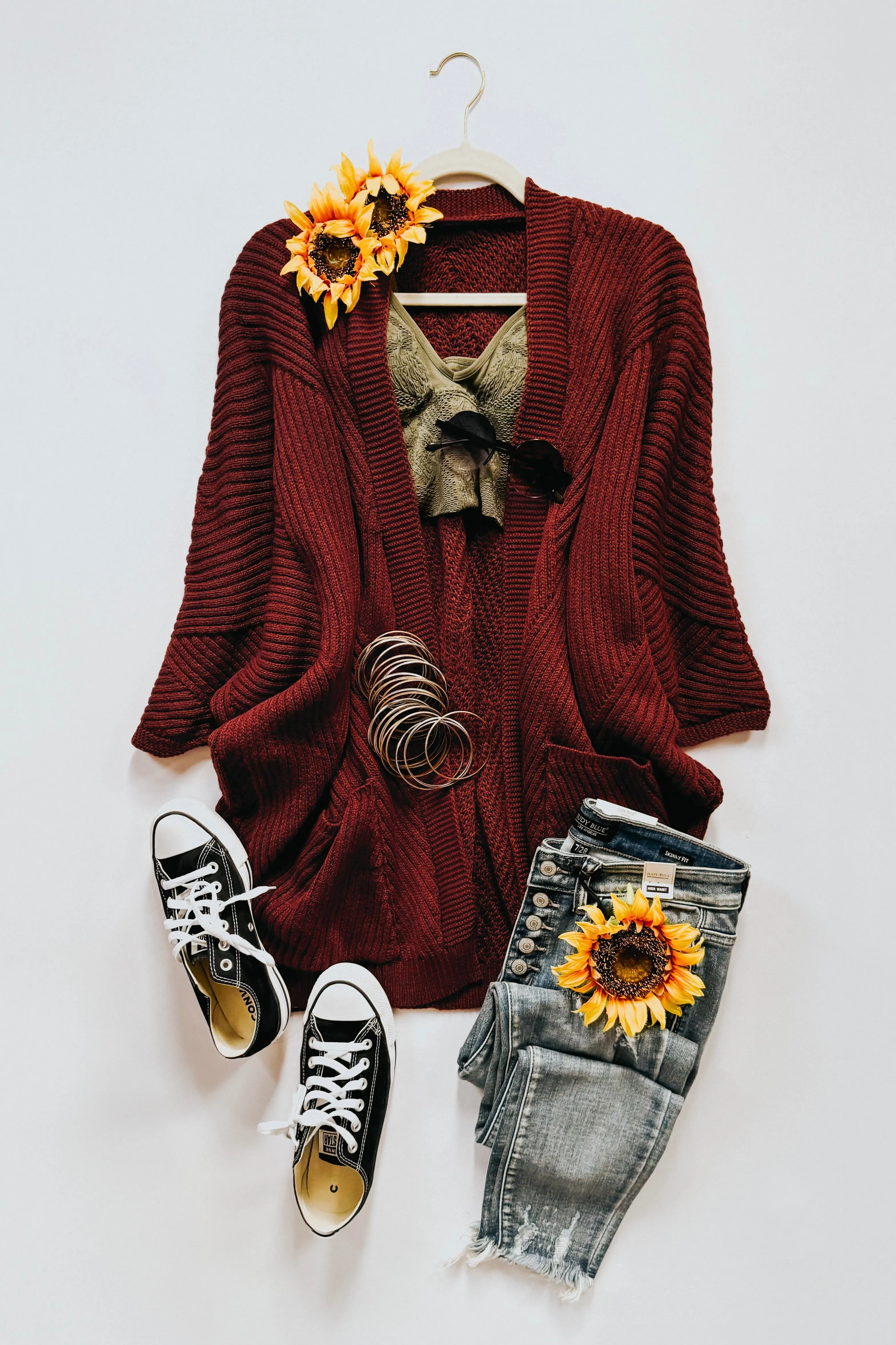 Maude Ribbed Knit Cardigan • Wine