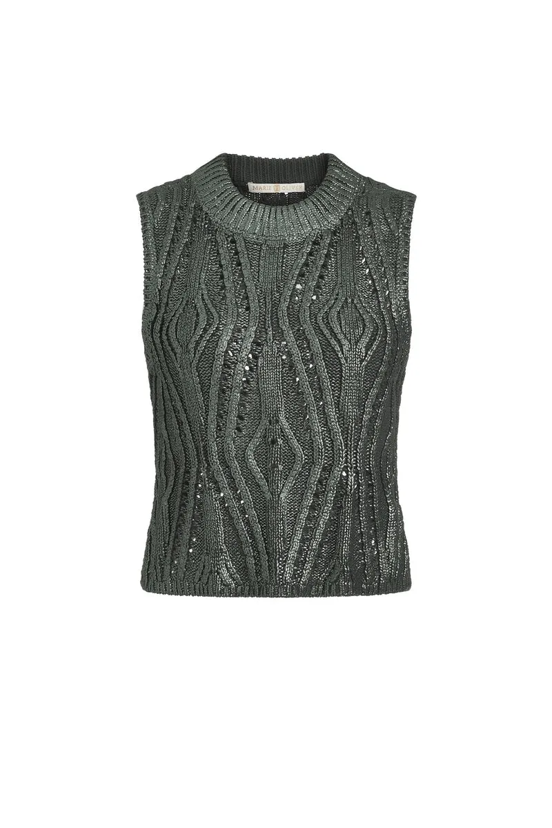 Mcguire Sleeveless Top Evergreen
