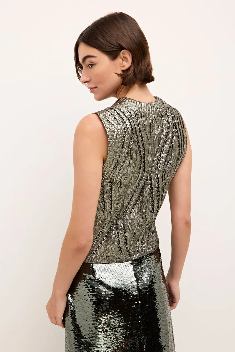 Mcguire Sleeveless Top Evergreen