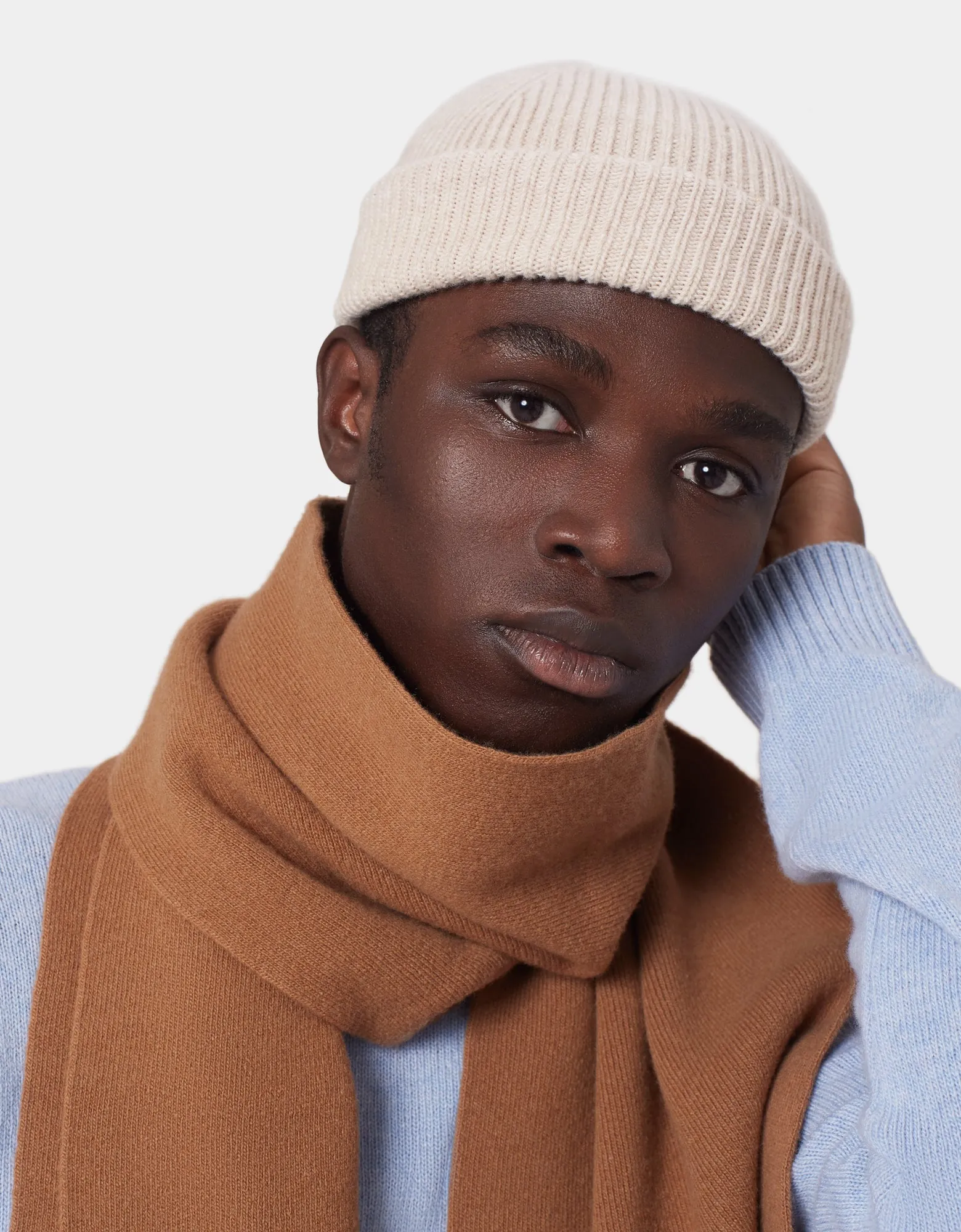 Merino Wool Beanie - Honey Beige