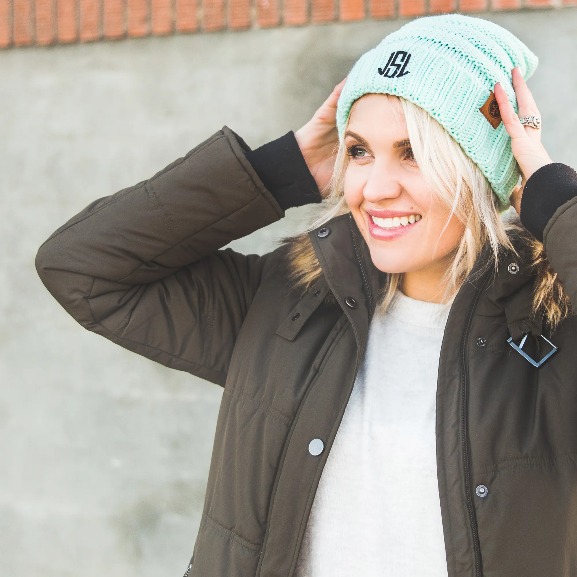 Monogrammed Personalized Adult Beanies