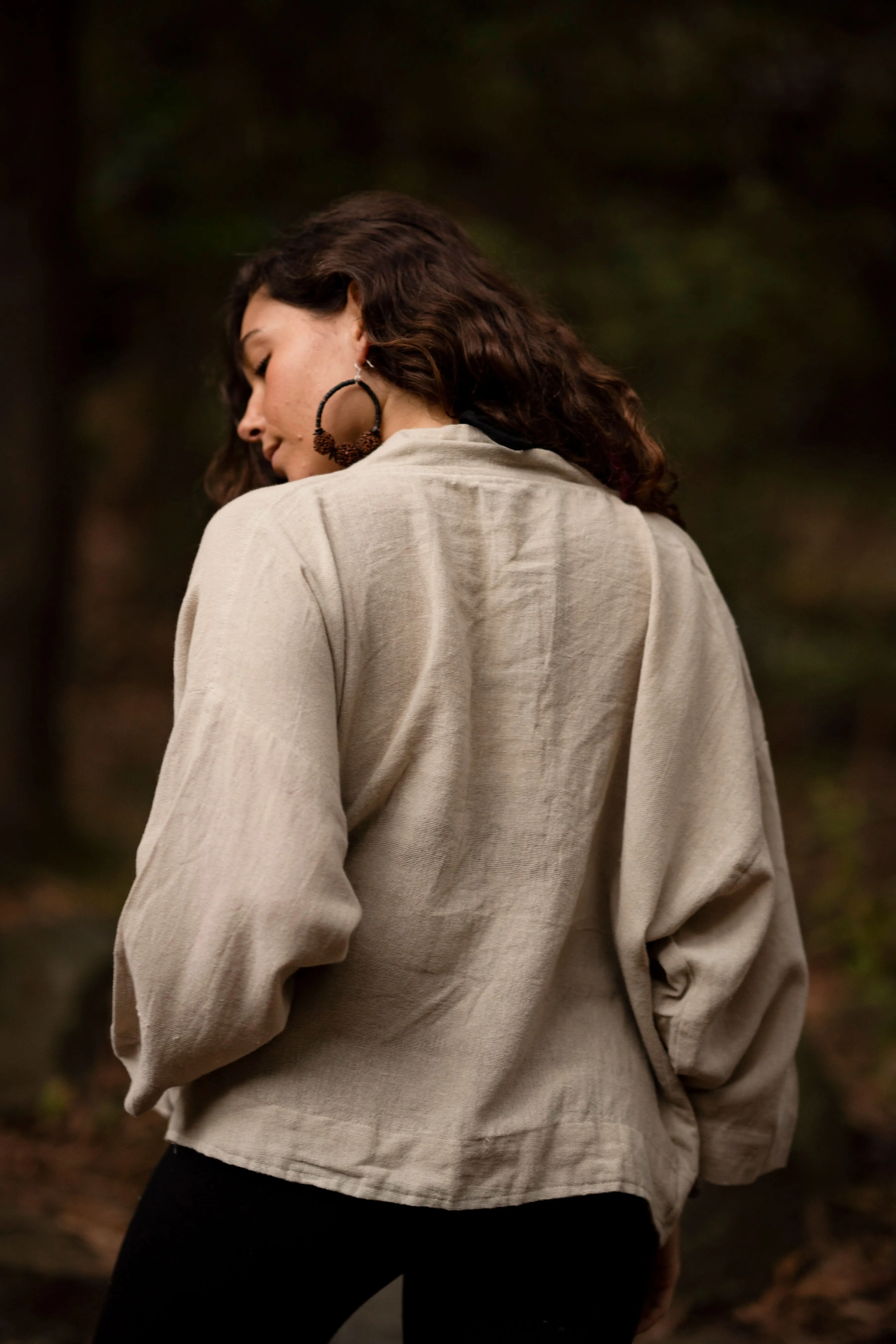 Natural Flare Jacket - Light Gray