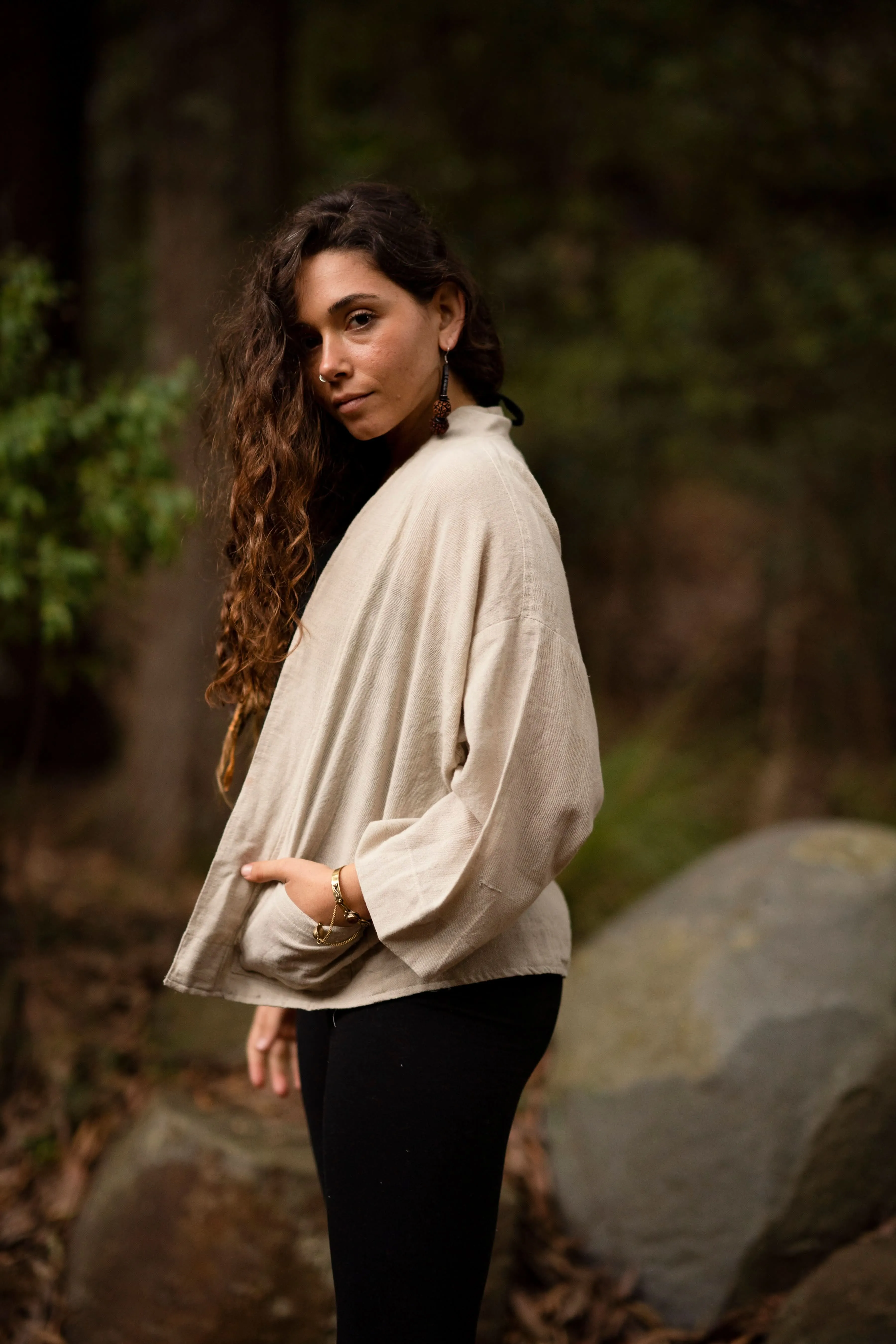 Natural Flare Jacket - Light Gray