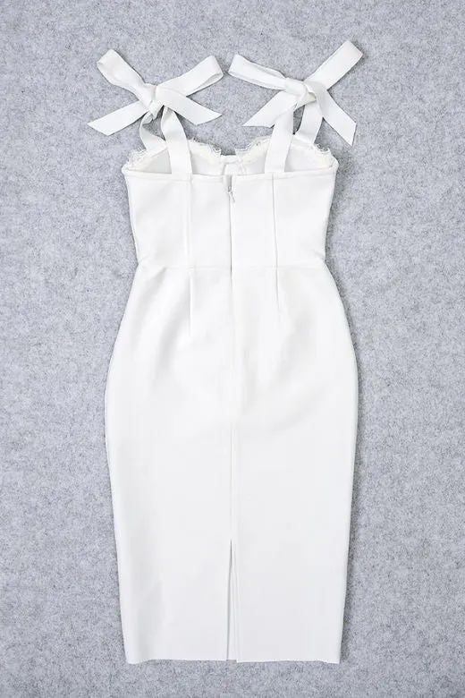 Payton Bandage Dress - Pearl White