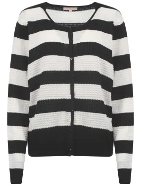 Plum Tree Audrey black striped cardigan