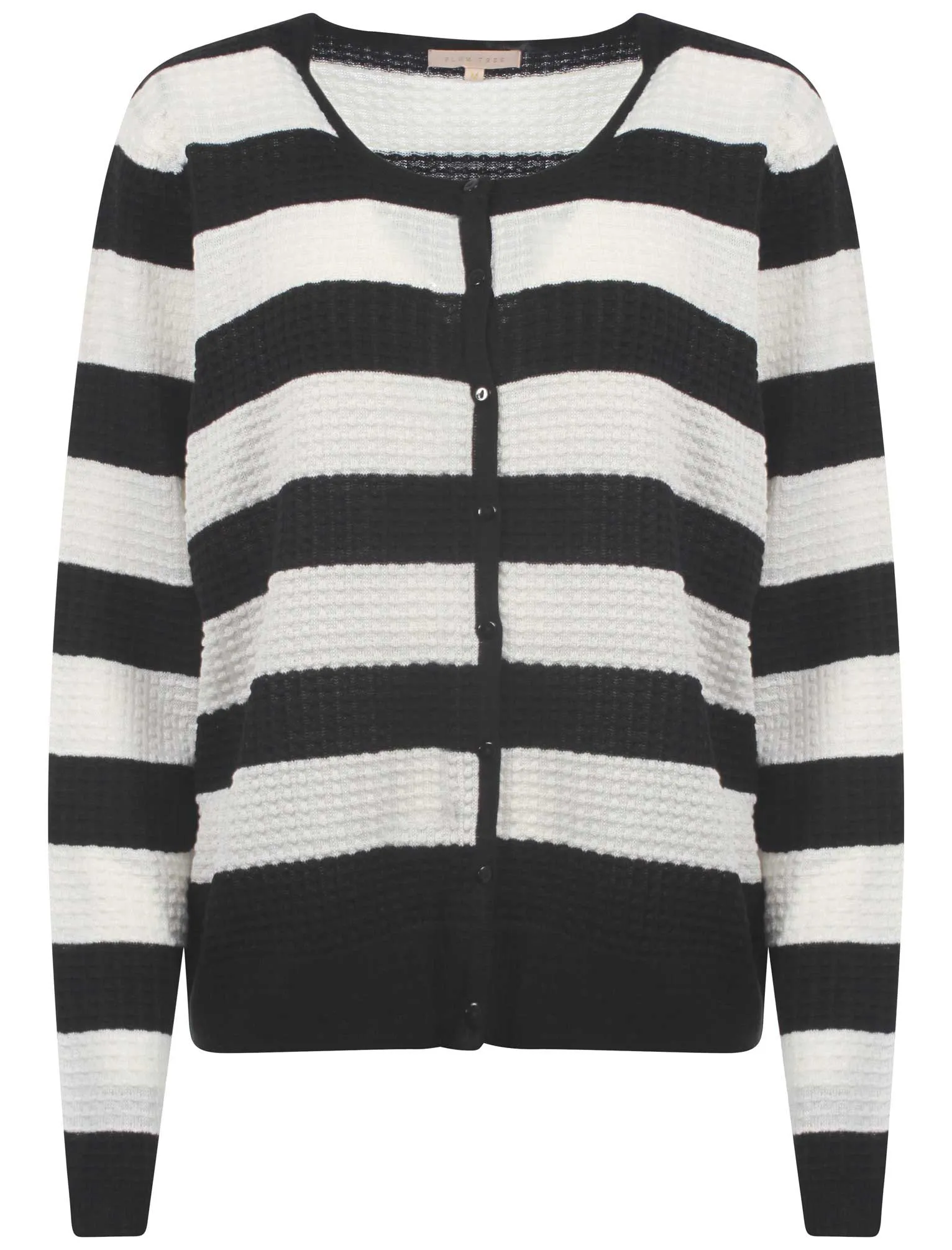 Plum Tree Audrey black striped cardigan