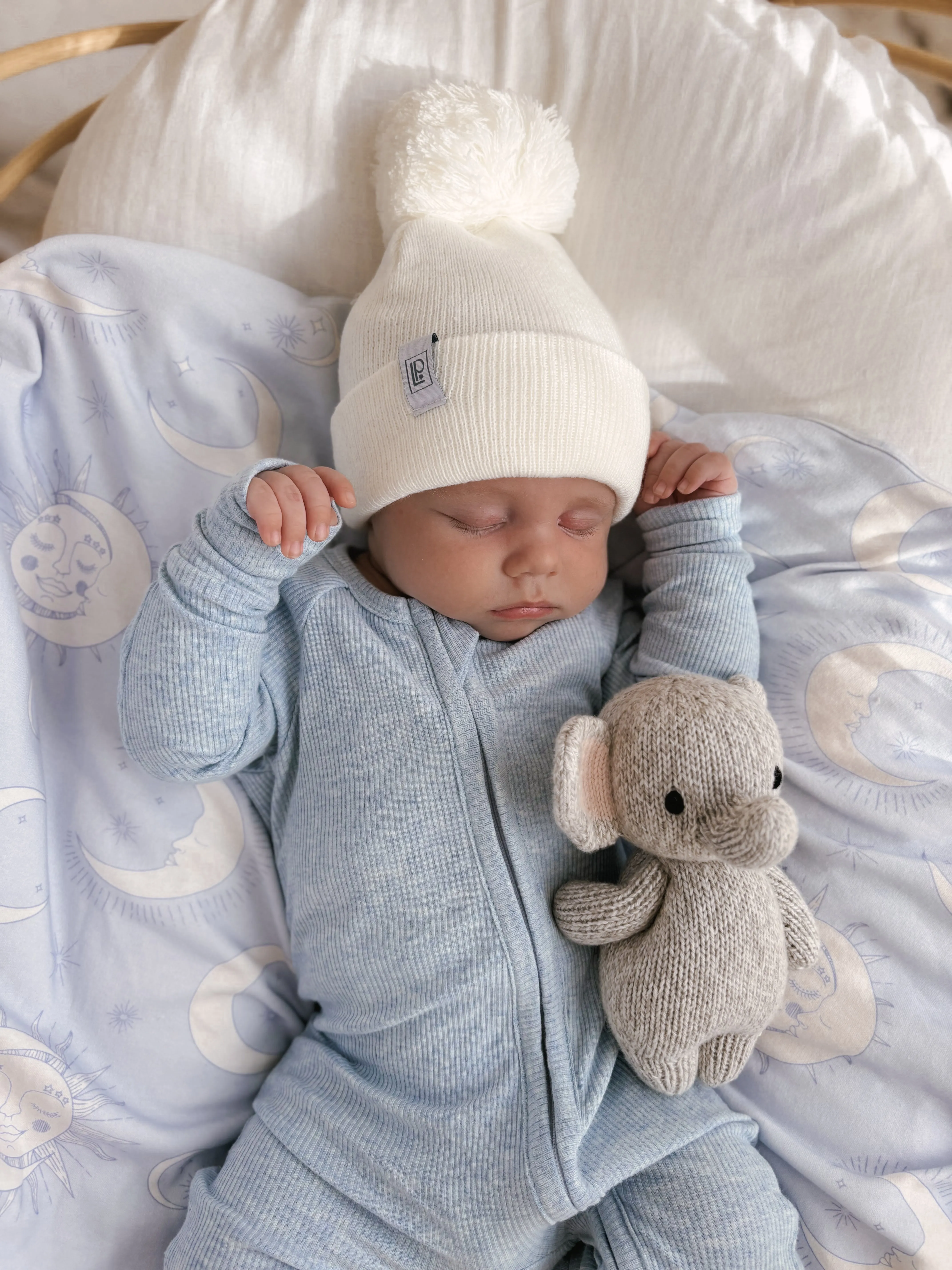 Pom Beanie | Ivory - Little Phoenix