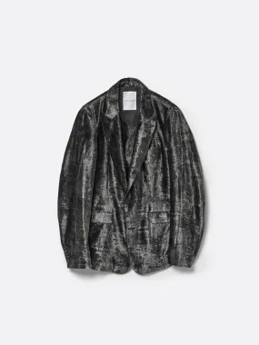 PRINT VELVET SINGLEBREASTED JACKET .12【TOD BLACK】