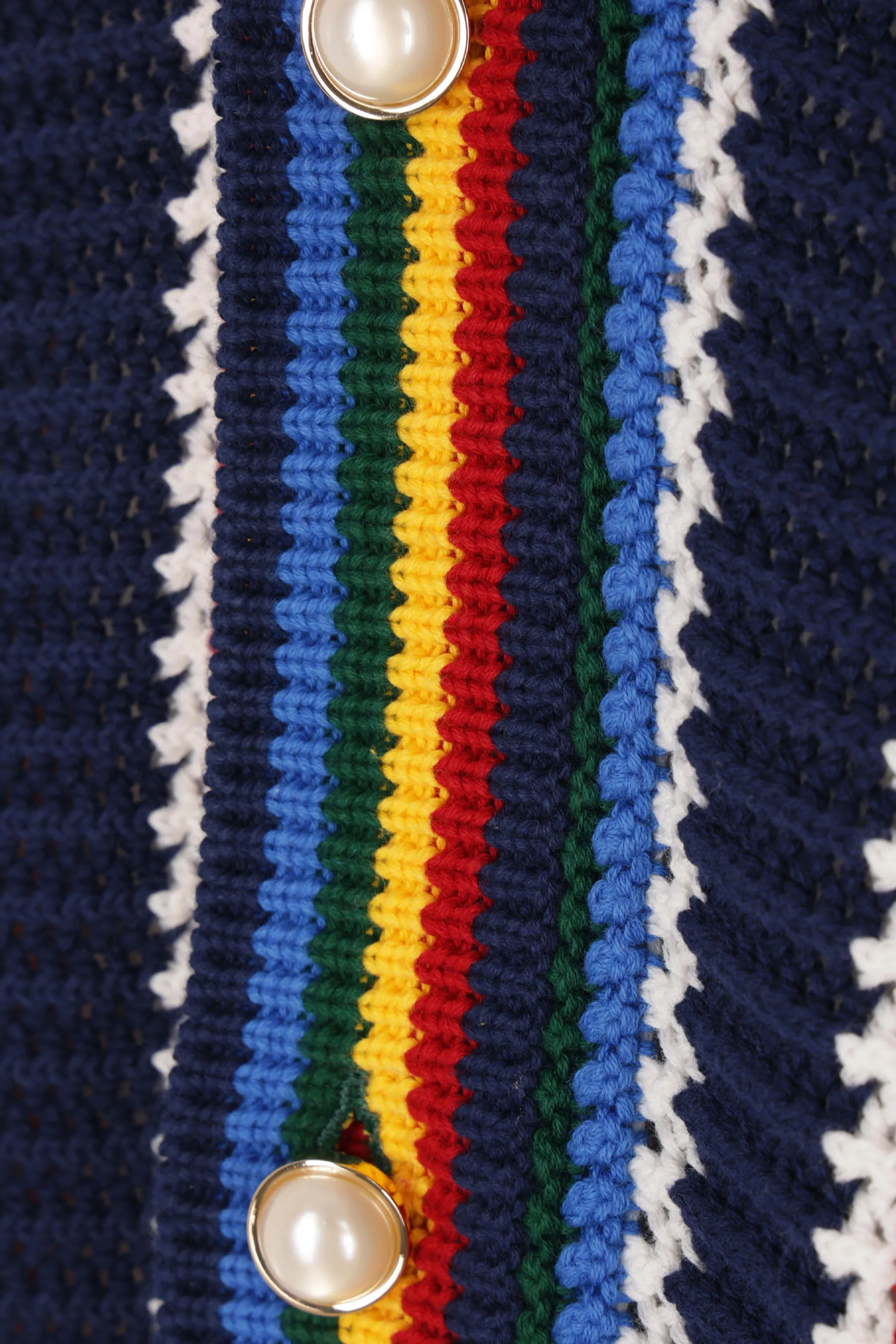 Striped Pattern Crochet Cardigan