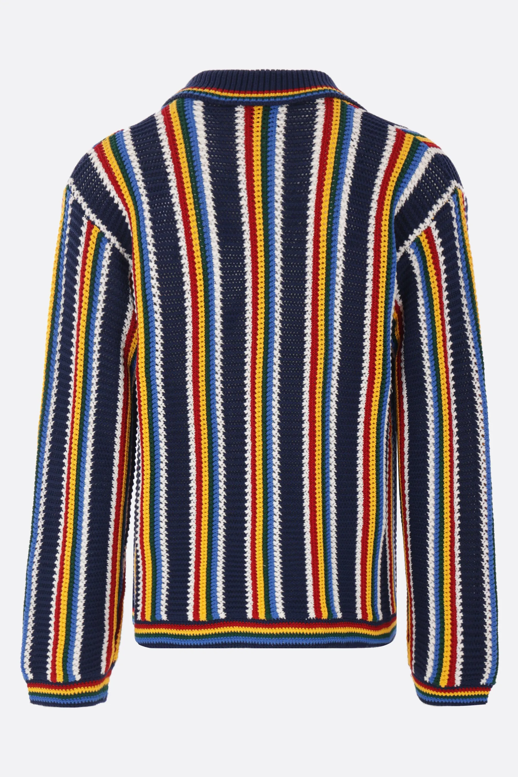 Striped Pattern Crochet Cardigan