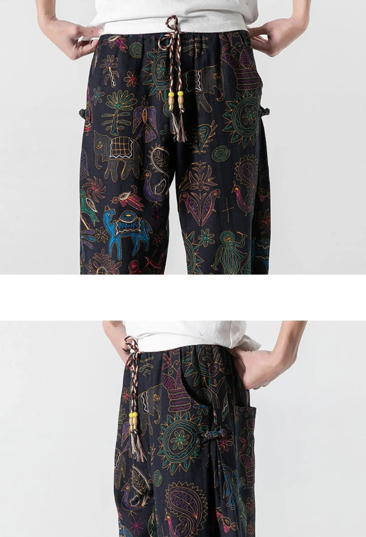 Summer Cotton Harem Pants Thai Style