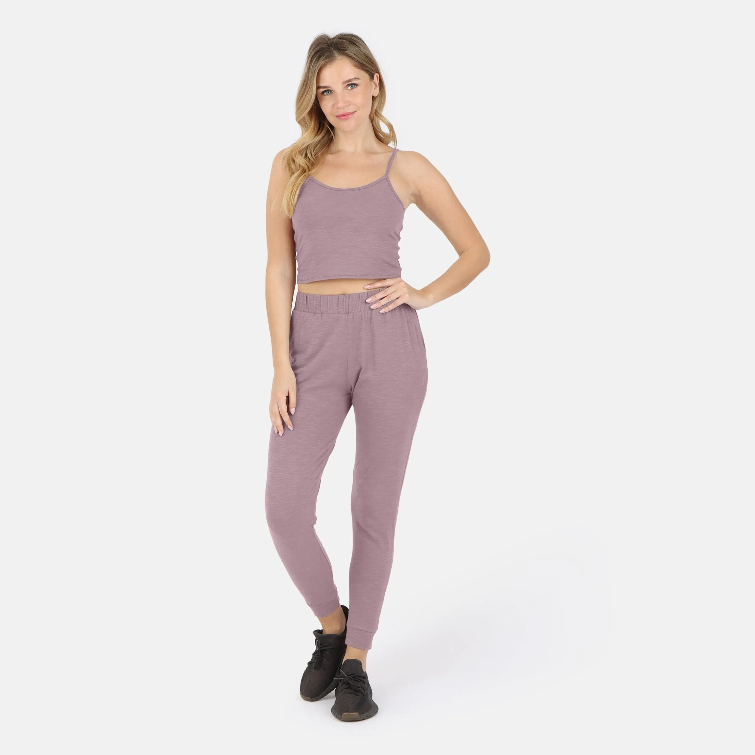 Tegan Cotton Cami Tank - Dusty Orchid