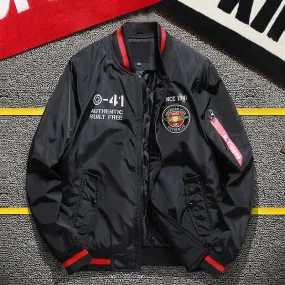 Varsity Bomber Jacket Jacket Autumn and Winter Quilted Men's Jacket Warm Pilot MA1 Baseball Uniform