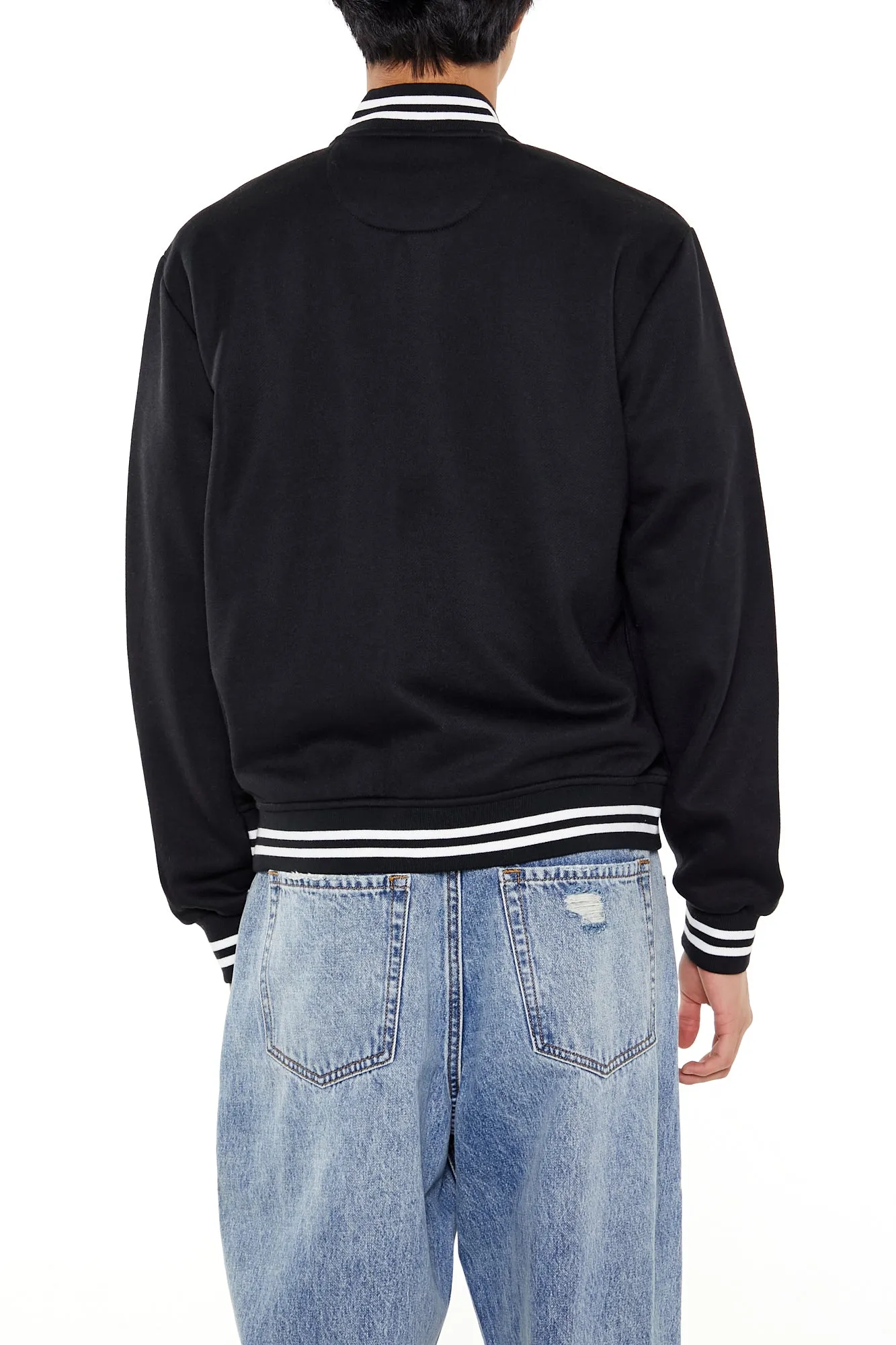 Varsity Striped Bomber Jacket