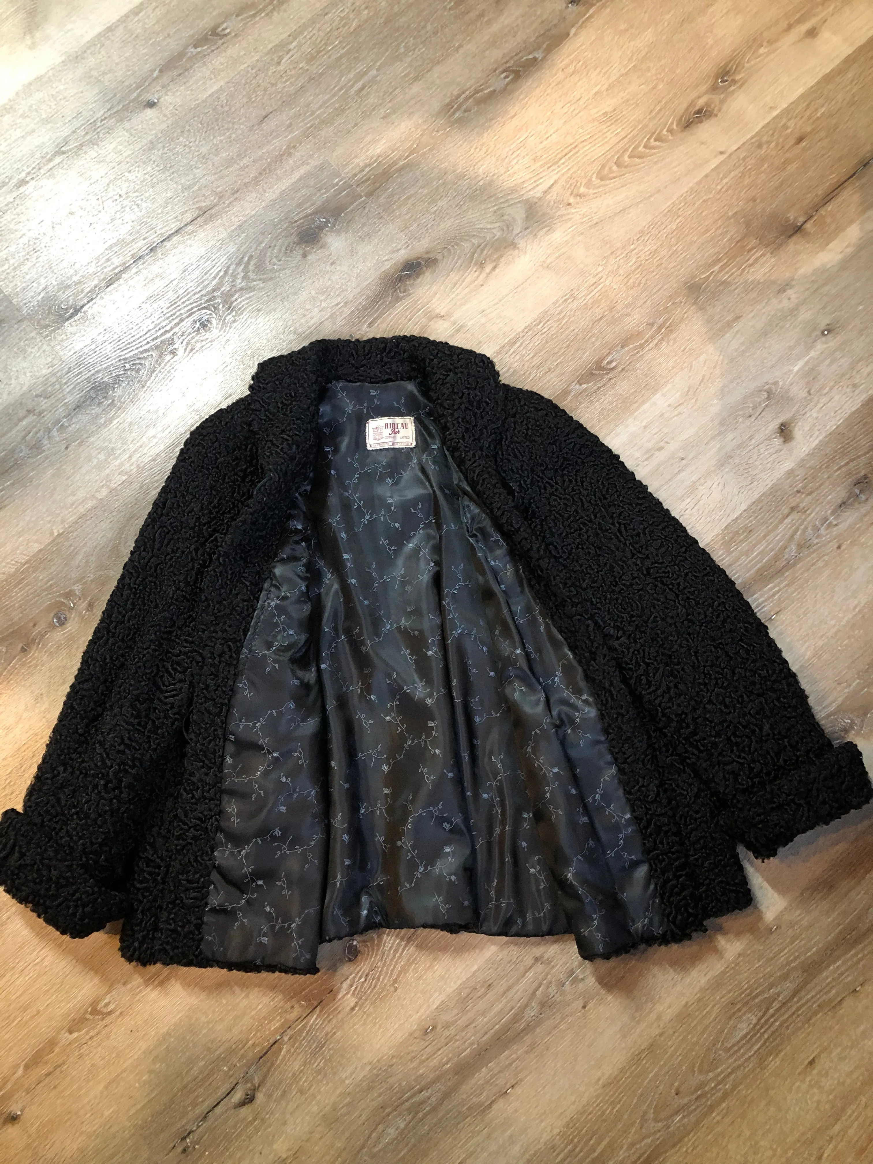 Vintage Rideau Furs Black Persian Lamb Fur Coat SOLD