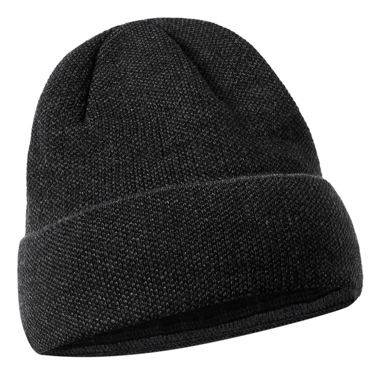 W6467 - Unisex Wooly Knitted Beanie Ski Hat Warm Winter Turn Up Chunky
