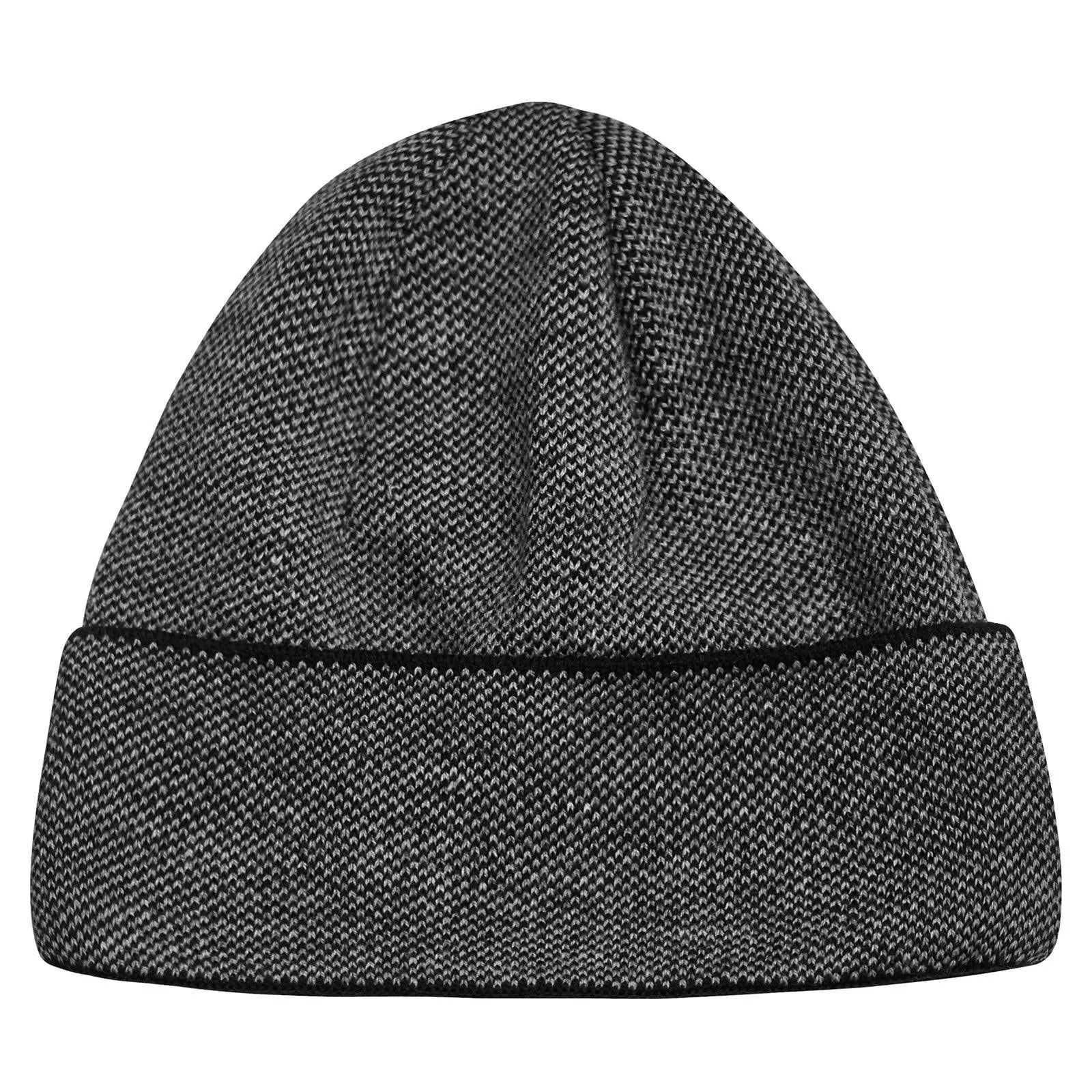 W6467 - Unisex Wooly Knitted Beanie Ski Hat Warm Winter Turn Up Chunky