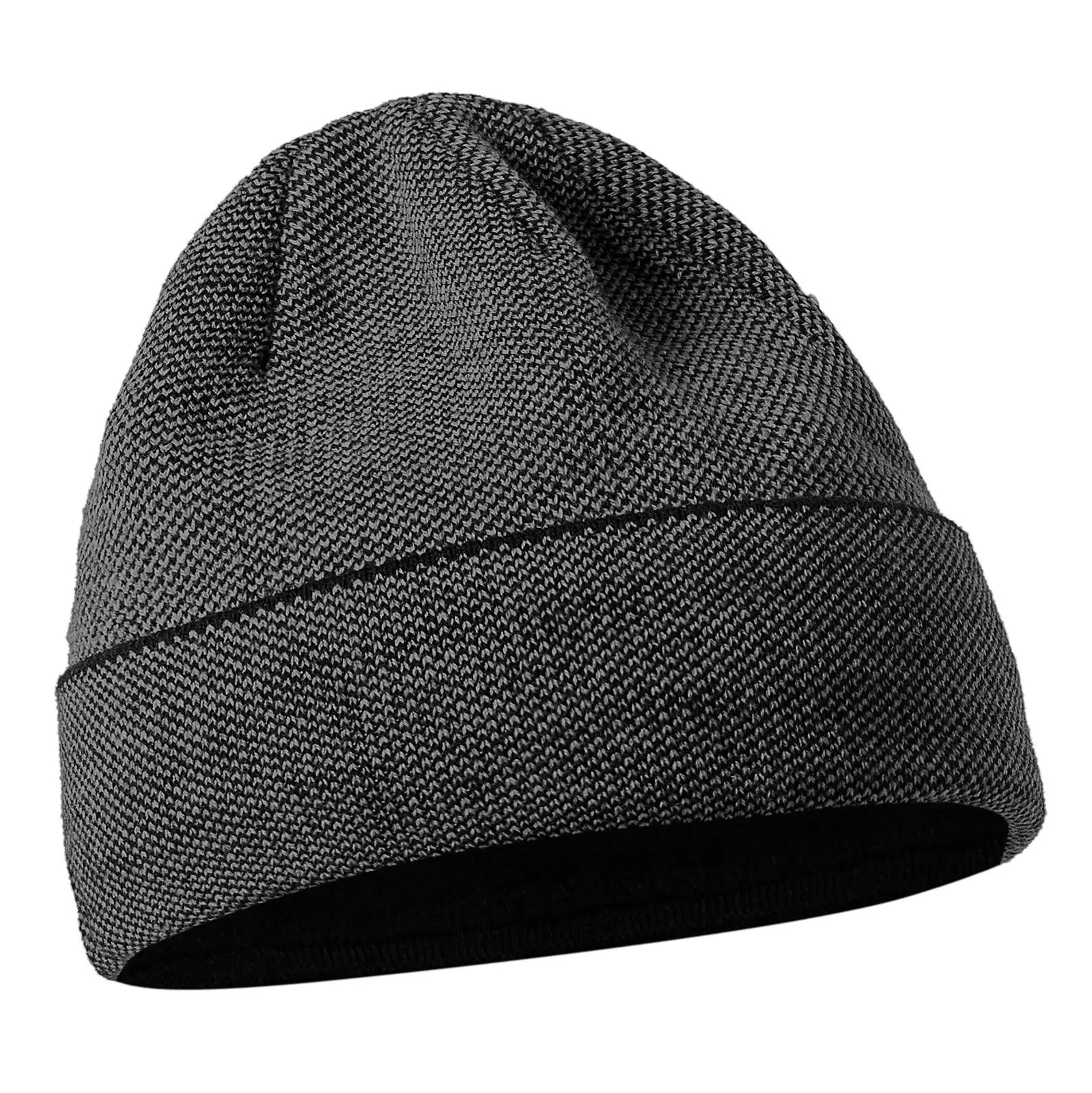 W6467 - Unisex Wooly Knitted Beanie Ski Hat Warm Winter Turn Up Chunky