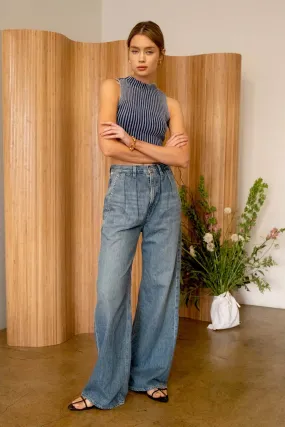 WASHED SLEEVELESS SWEATER KNIT TOP