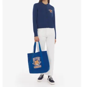 Women 11-11 Patch Regular Cardigan - Blue Sapphire