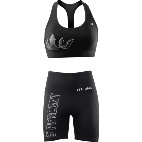 Women's Crown Sports Bra & Spandex Shorts Set